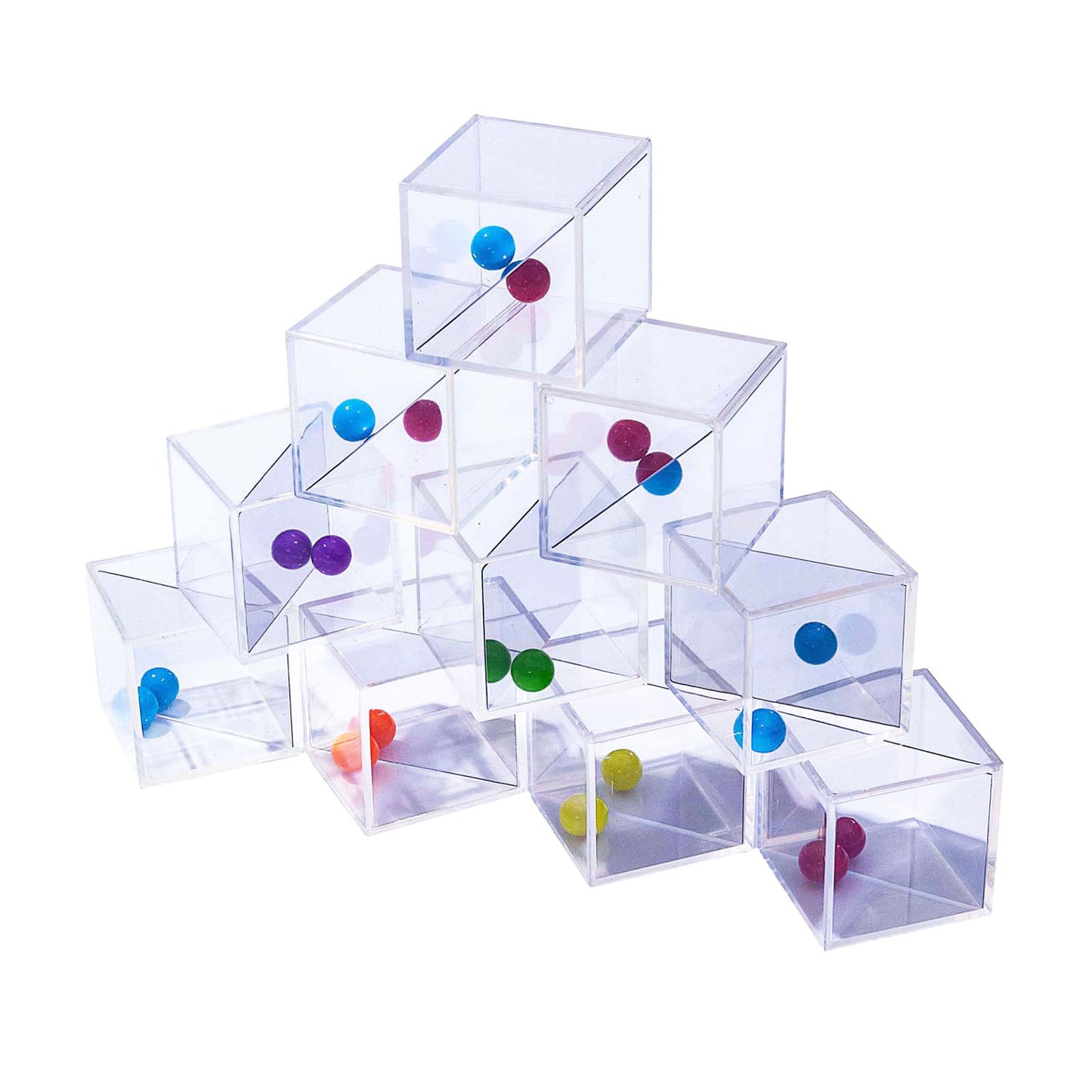 Lobbes transparente Spiegelblöcke - 5 cm - 18 Stk