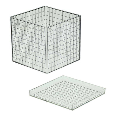 Transparenter 3D-Gitterwürfel - 10x10x10 cm