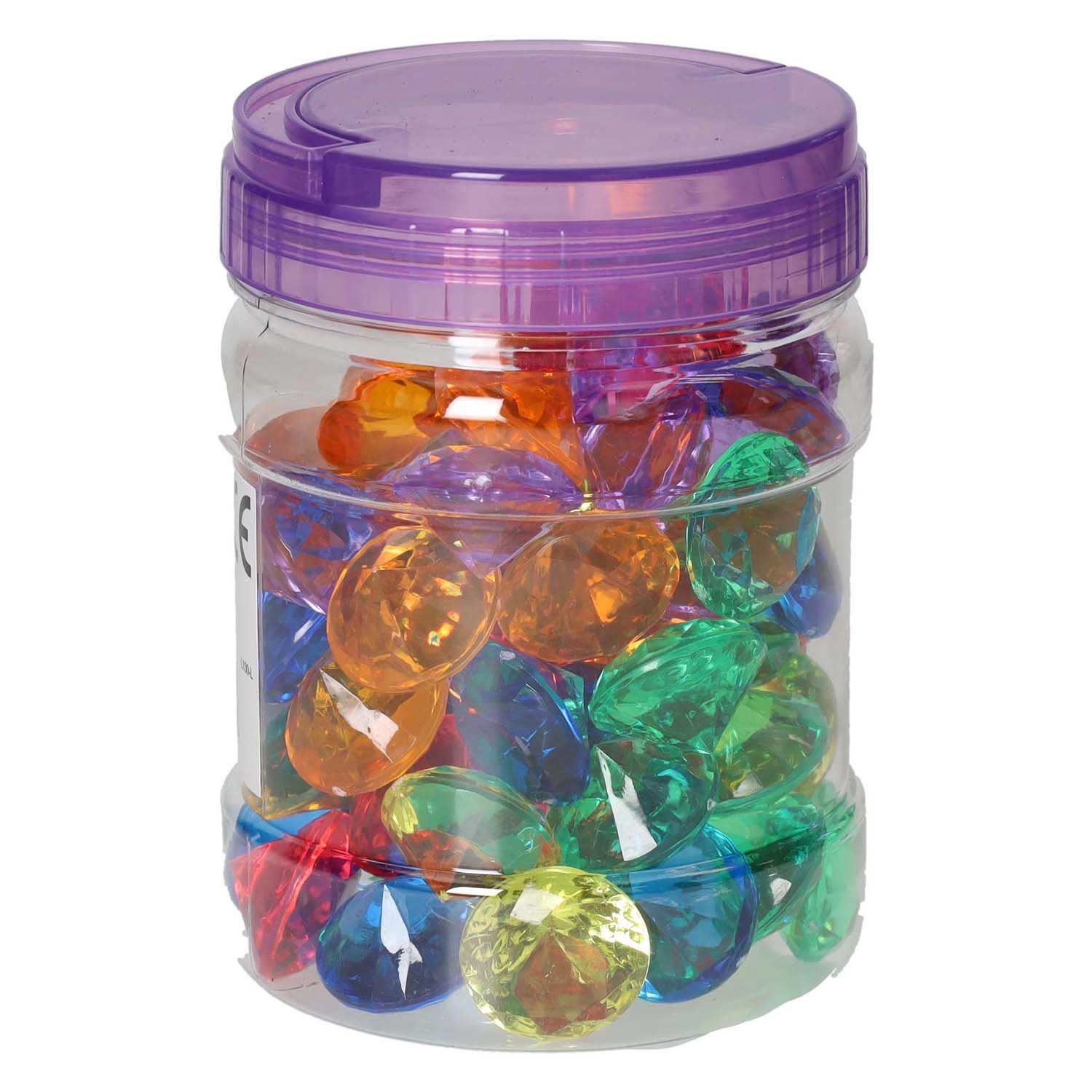Farbige transparente Spieldiamanten - 60 Stk.