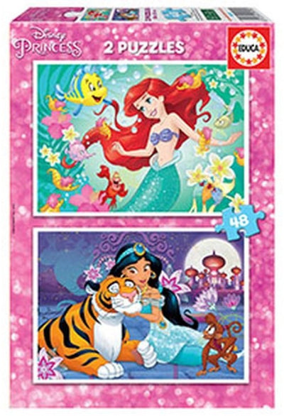 Educa Puzzle 2x48 Teile - Disney-Prinzessinnen