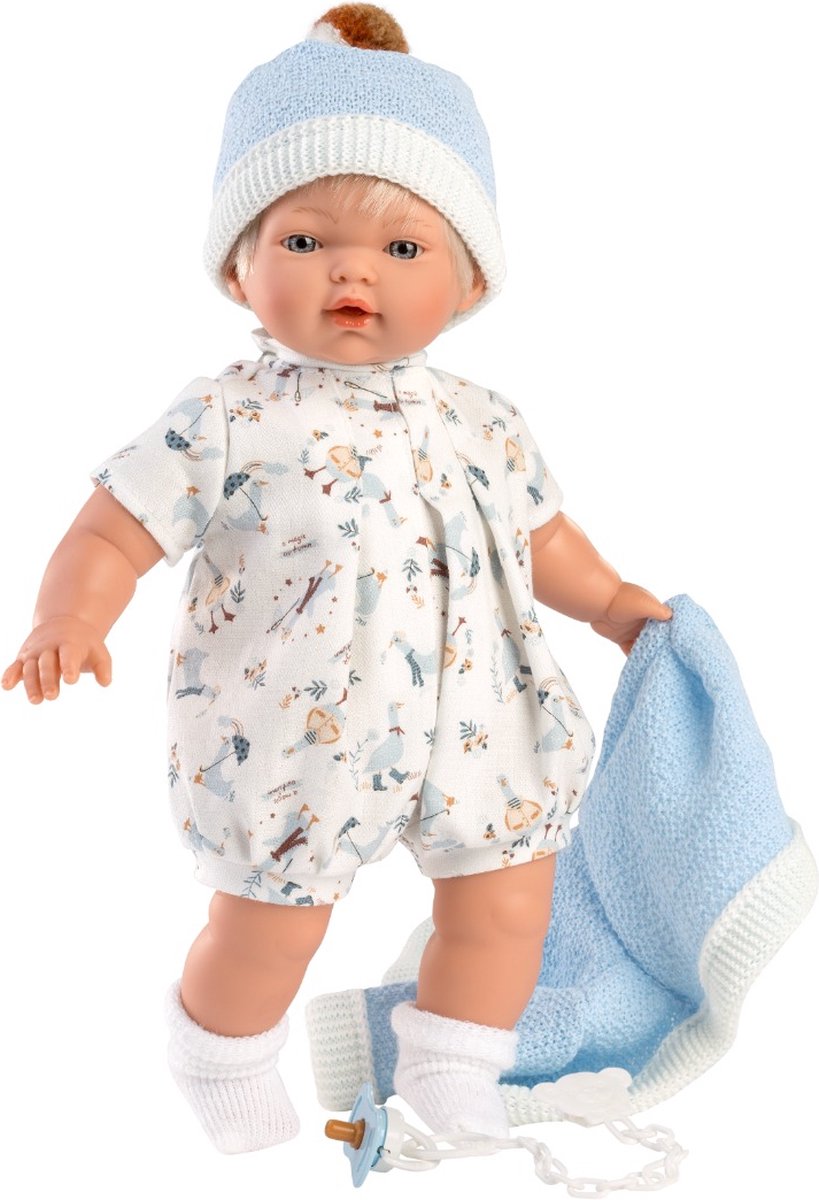 Llorens weinende Puppe Roberto Blue Blank mit Ton 33 cm