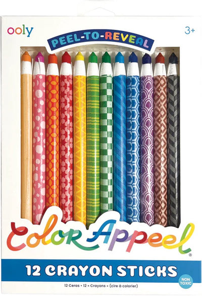 Ooly - Apfelmalstifte - 12 Buntstifte mit abziehbarem Papier