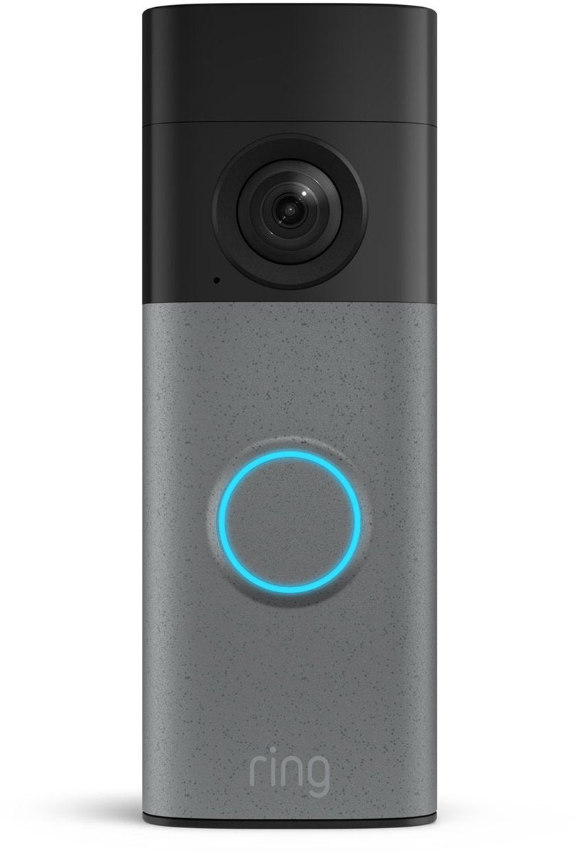 Ring-Video-Türklingel mit Akku (neueste Generation) – gesprenkeltes Grau – 2K-Video