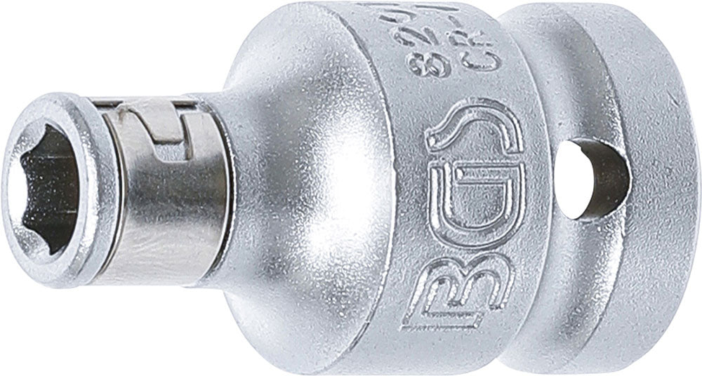 BGS Technic Bit-Adapter mit Haltekugel Vierkant 1 2 auf Sechskant 1 4