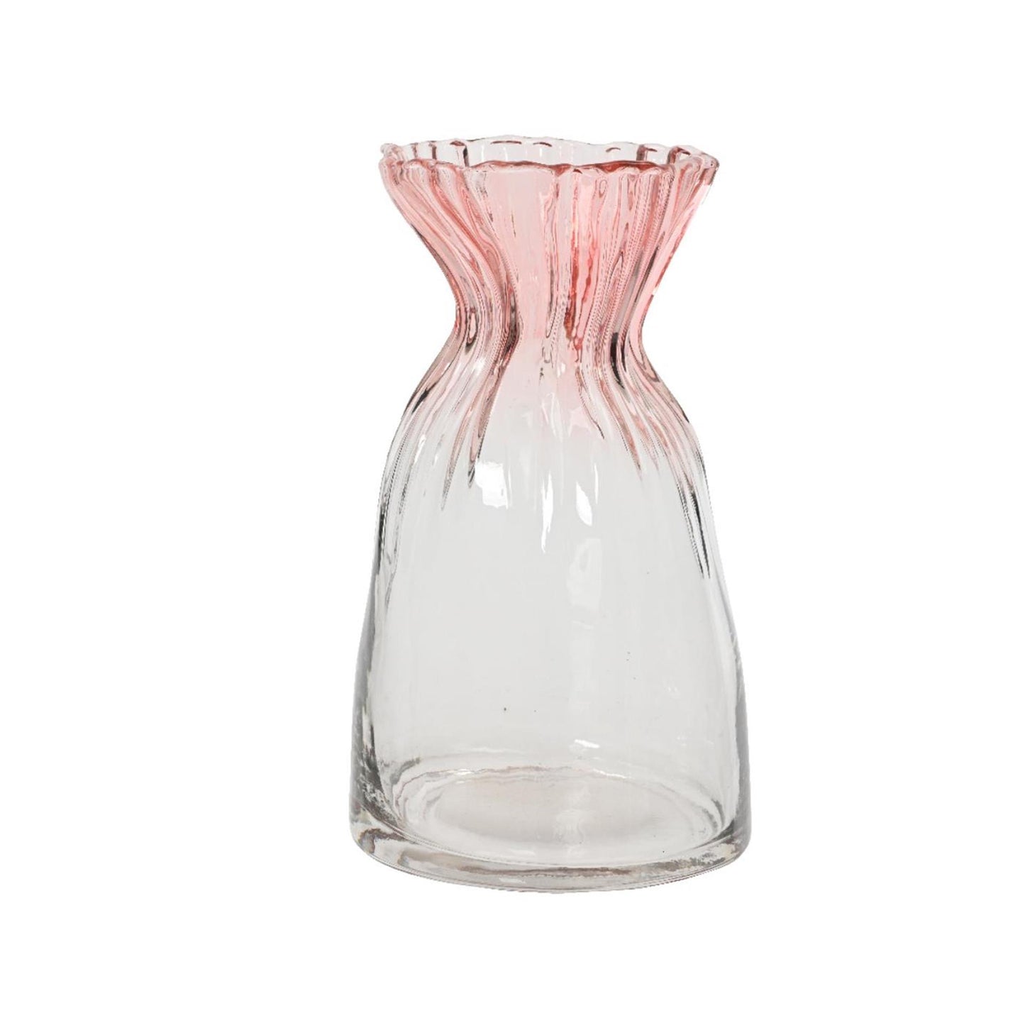 Decoris Vase aus Glas, H20,5 cm, zartrosa