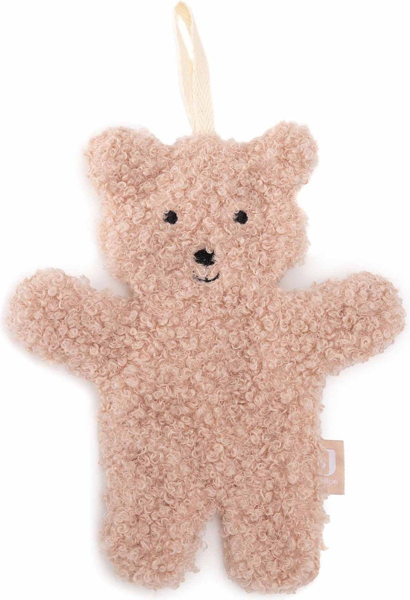 Jollein – Baby-Schnullertuch Teddybär – Schnuller-Kuscheltier – 100 % Polyester – Wildrosa