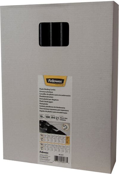 Binderücken Fellowes 19 mm schwarz