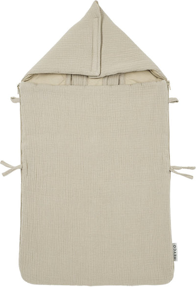 Meyco Baby-Uni-Fußsack – vorgewaschen, hydrophil – Sand – 40 x 82 cm