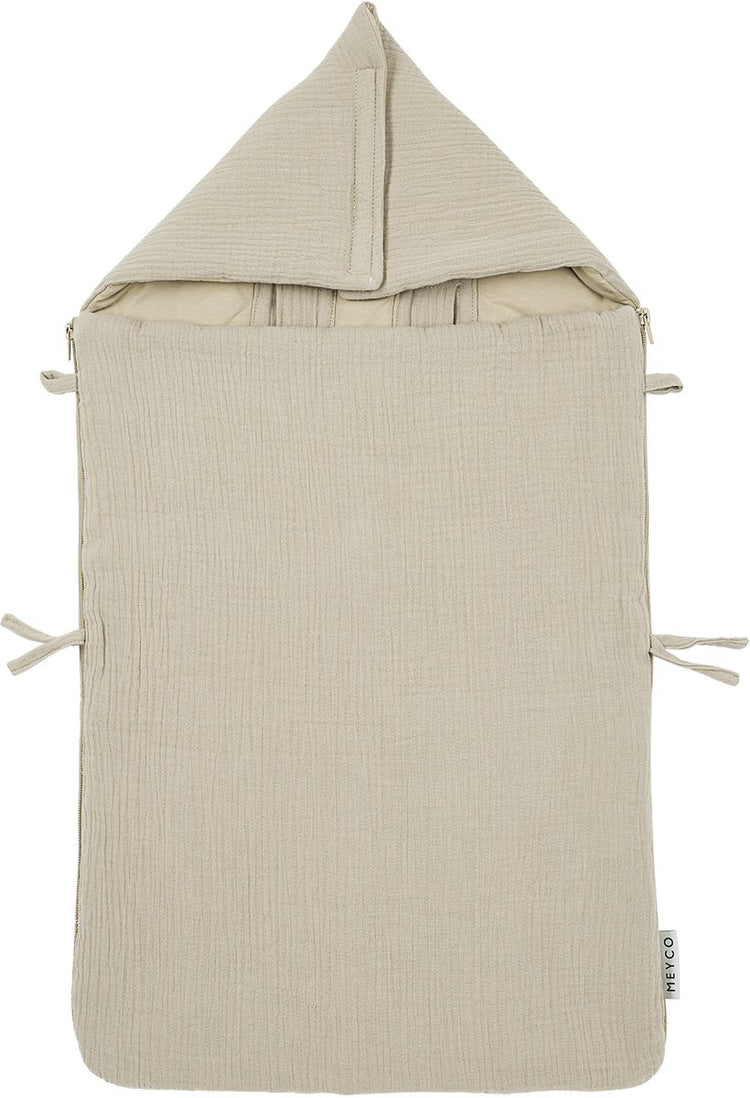 Meyco Baby-Uni-Fußsack – vorgewaschen, hydrophil – Sand – 40 x 82 cm