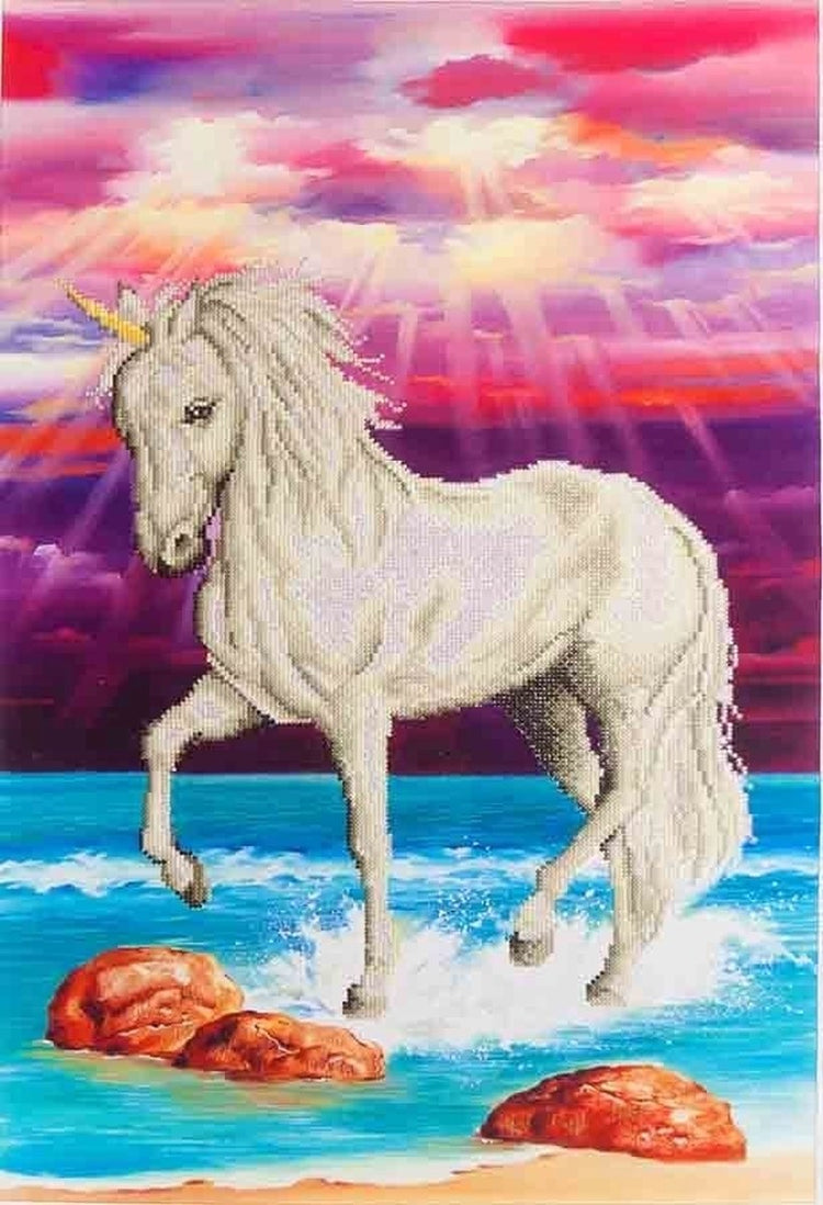 Diamond dotz® Diamond Dotz Einhorn - Diamond Painting - 11.837 Dotz - 77x51 cm