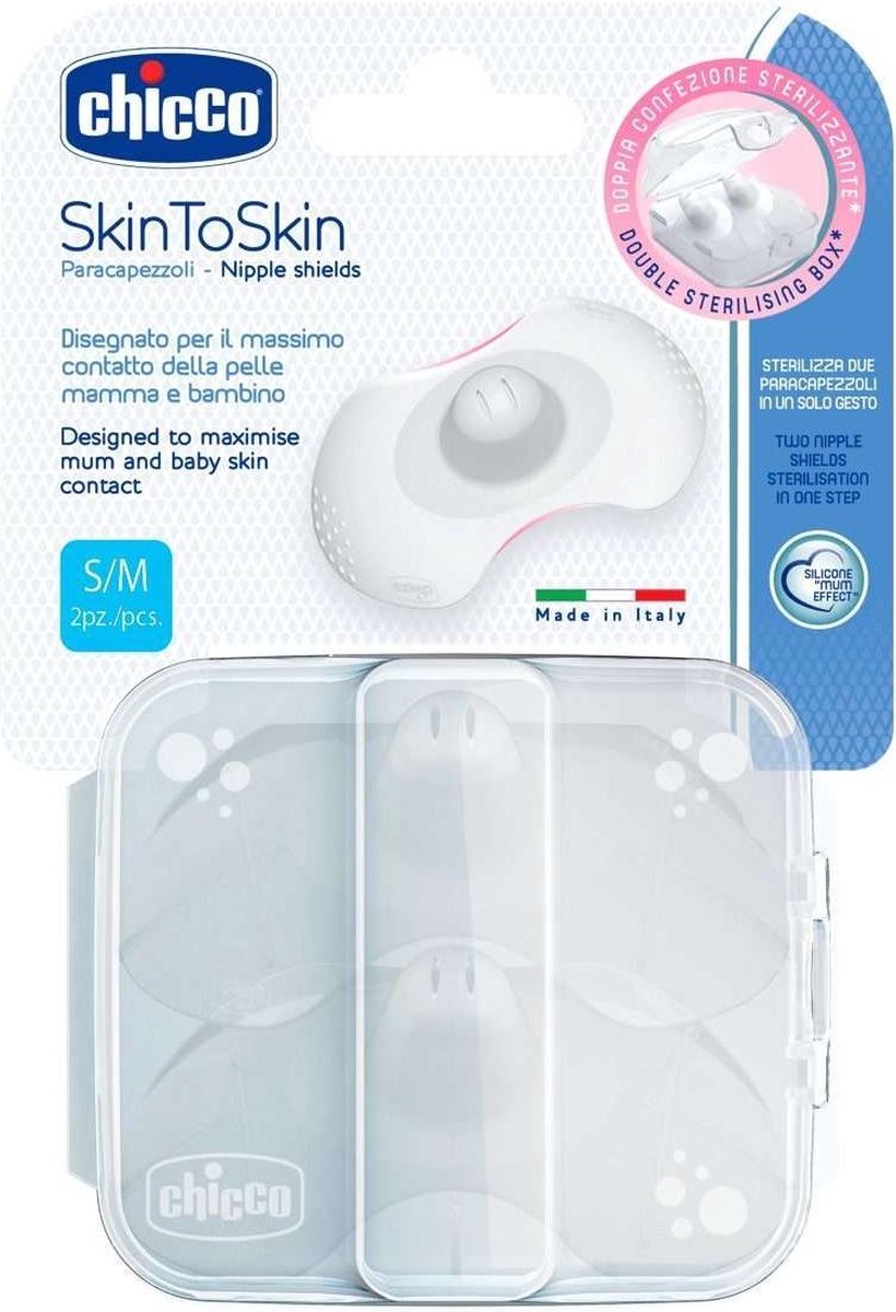 Chicco - Skintoskin-Silikon-Brusthaube - S m