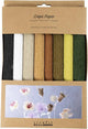 Creativ Company Krepppapier, Blatt 25x60 cm, Kreppverhältnis: 180 %, 105 g, natur, 8 Blatt 1 Karton