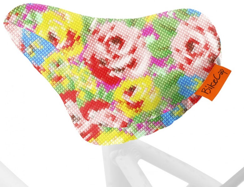 Bikecap Satteldeck Stitchy Blumen