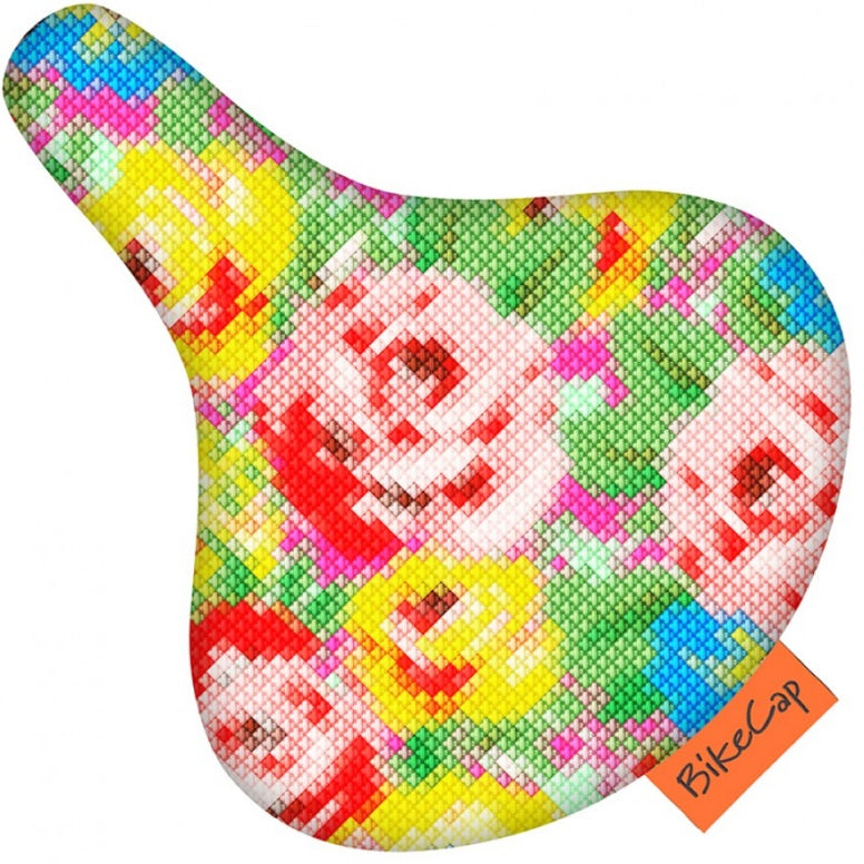 Bikecap Satteldeck Stitchy Blumen
