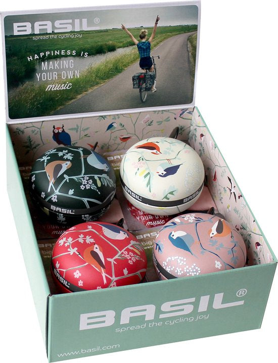 Display mit 4 Basil Big Bell Wanderlust Fahrradklingeln