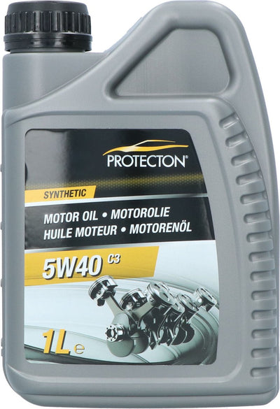 Protecton Motoröl 5w-40 c3 – synthetisch – für Benzin-, Flüssiggas- und Dieselmotoren – Kraftstoffeinsparung bei mittlerem Verbrauch – speziell entwickelt für Pumpe-Düse-Dieselmotoren – 1 Liter