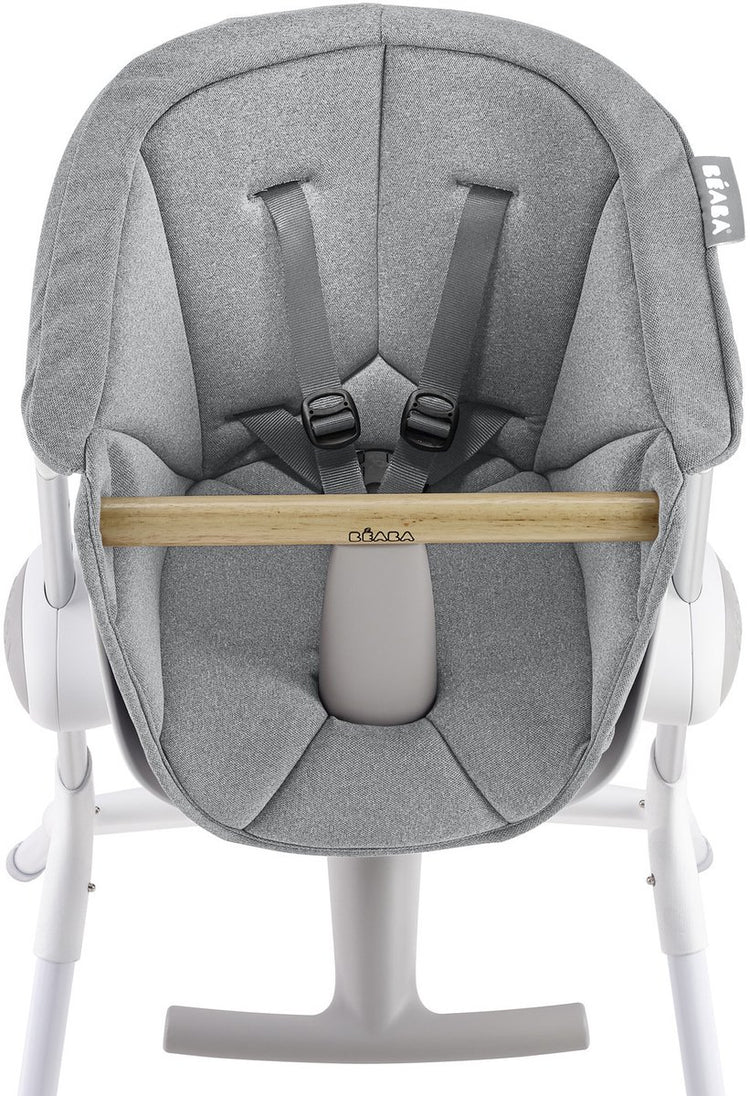 Béaba Up Down Sitzverkleinerer – Komfortkissen für Hochstuhl – ergonomisch weich – waschbar – ab 6 Monaten – Grau
