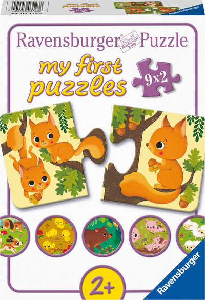 Ravensburger Tiere und ihr kleines Puzzle, 9x2st.
