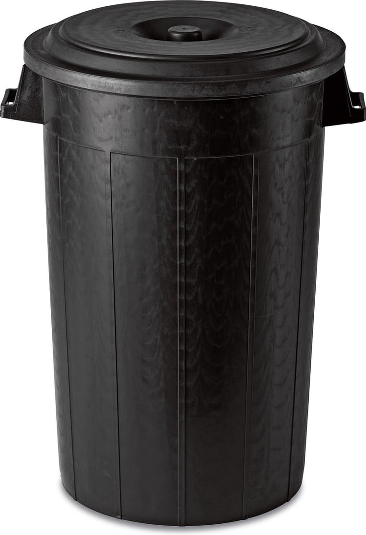 Stefanplast Abfalleimer - Mülleimer - Mülleimer - Futtereimer - Outdoor - 100l - Schwarz