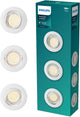 Philips LED Philips Peridot Einbaustrahler – GU10-Fassung – weiß – rund – ausrichtbarer Strahler – 3er-Pack