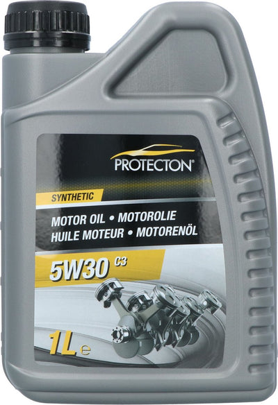 Protecton Motoröl 5w-30 c3 – synthetisch – für Benzin-, Flüssiggas- und Dieselmotoren – Kraftstoffeinsparung bei mittlerem Kraftstoffverbrauch – speziell entwickelt für Pumpe-Düse-Dieselmotoren – reduzierte Bildung von Verbrennungsrückständen – 1 Liter