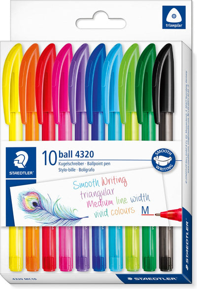 Staedtler Kugel dreieckiges Kugelschreiberset 10 Farben