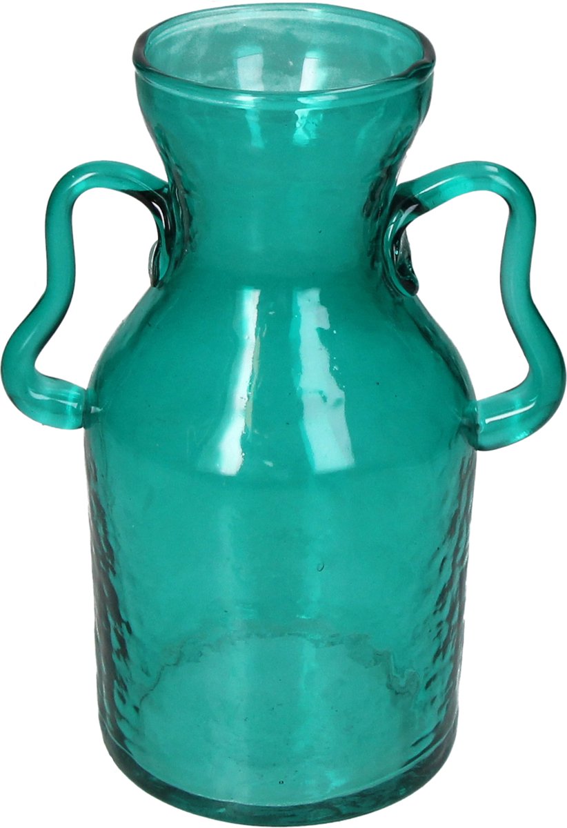 HD Collection Vase Glas Türkis 13x13x18cm