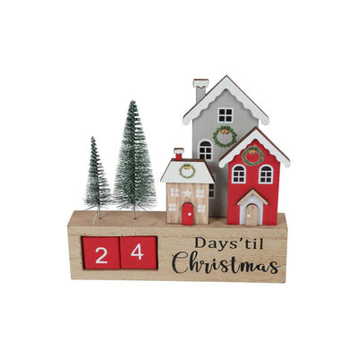 Countryfield Ornamentkalender Tasha rot 18x3xh17cm