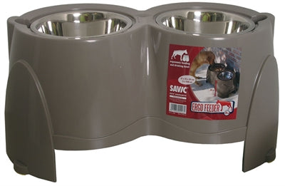 Savic Food Bowl Ergo Feeder warmes Grau
