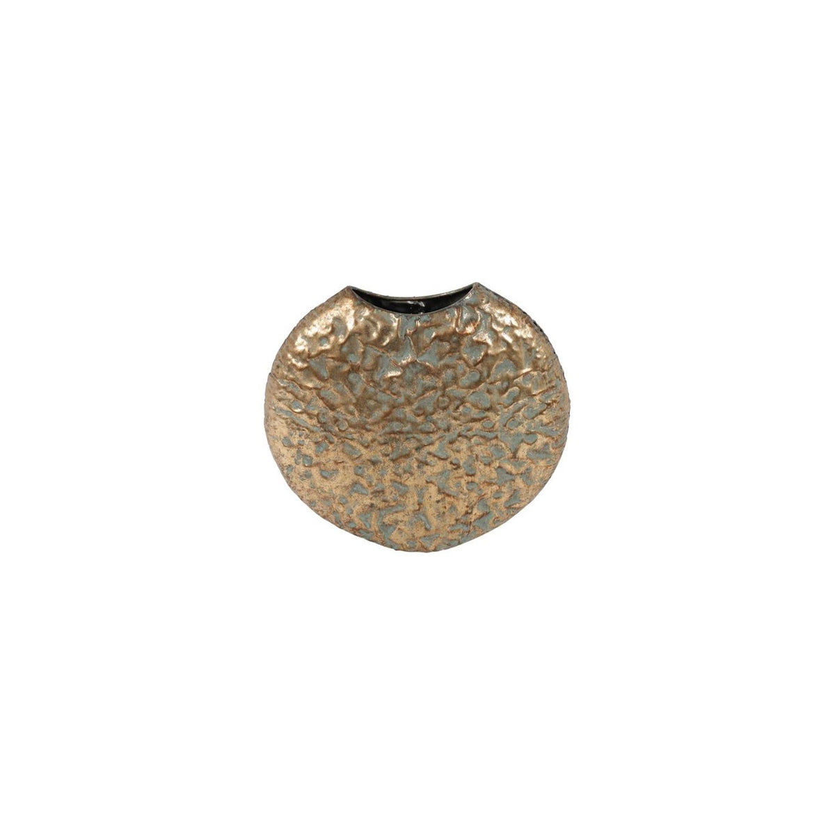 Country-Feldvase aus goldfarbenem Metall, H29,5 cm