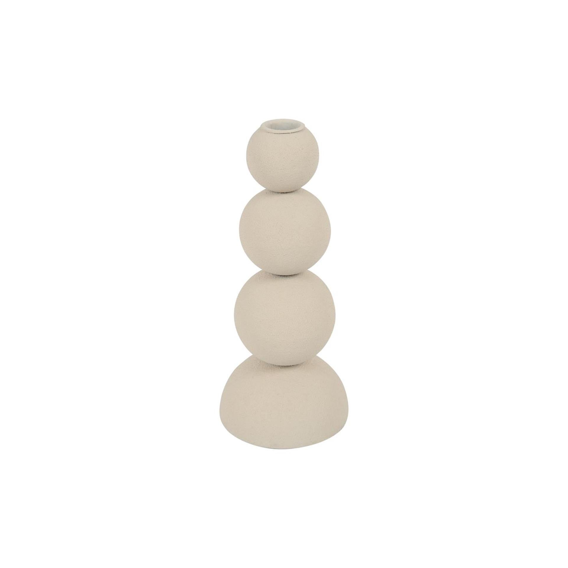 Countryfield Kerzenständer Saris m Creme ø10xh23,5cm
