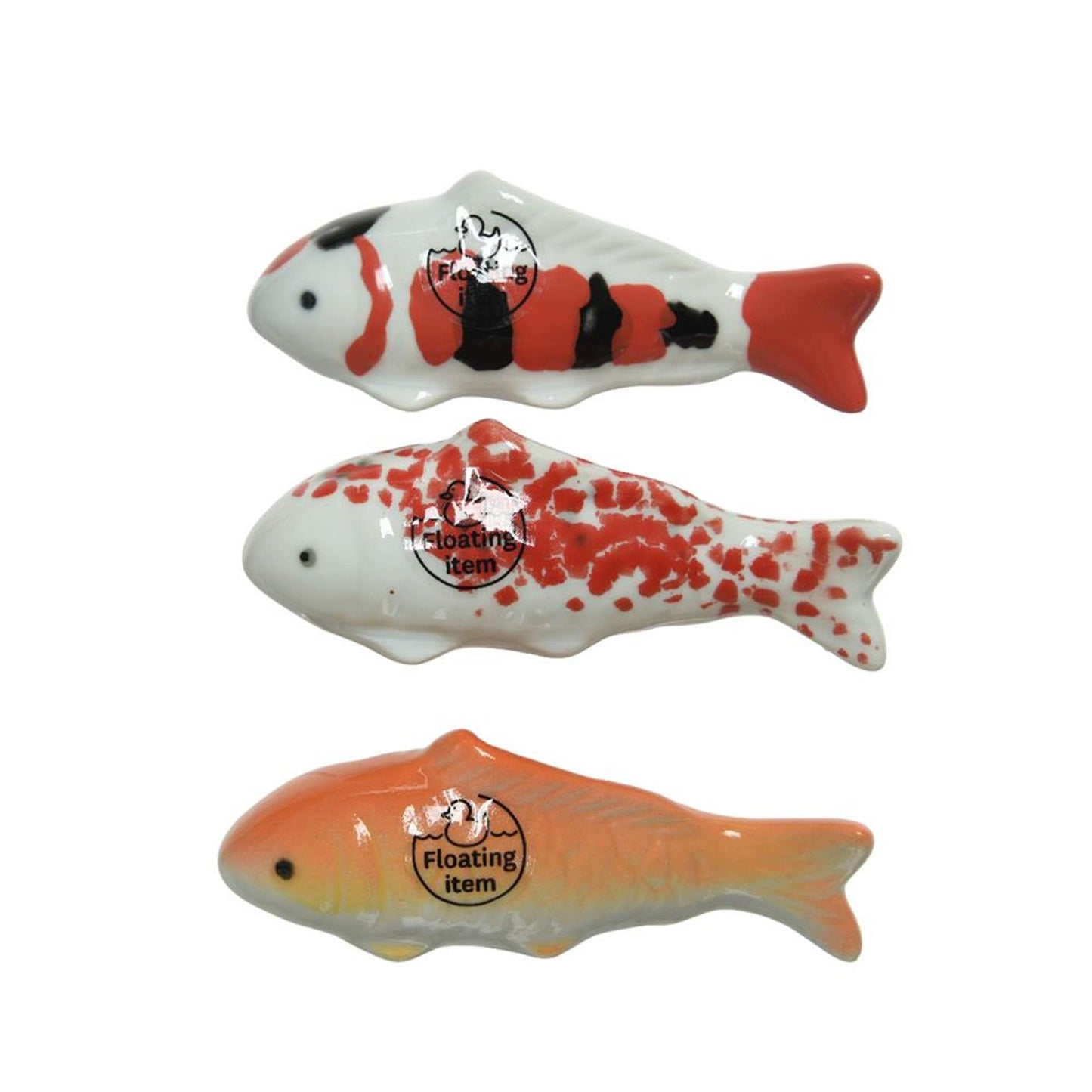 Decoris Statue schwimmender Fisch 11cm 3-fach sortiert
