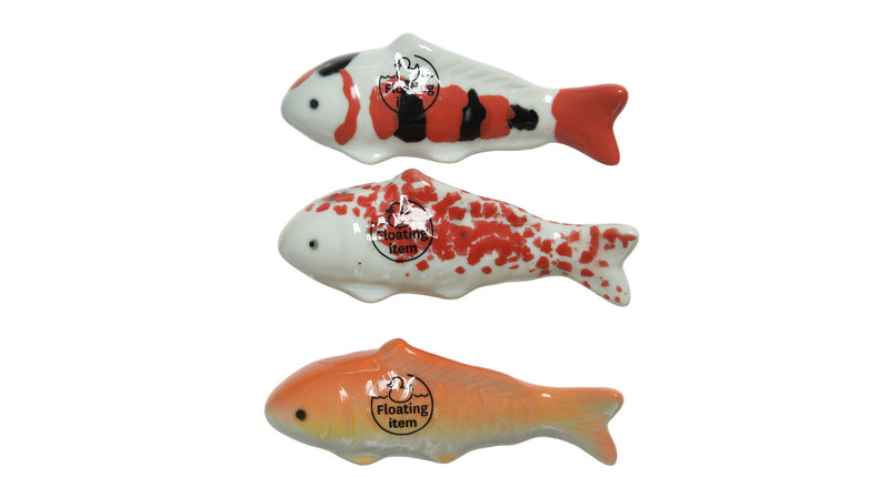 Decoris Statue schwimmender Fisch 11cm 3-fach sortiert
