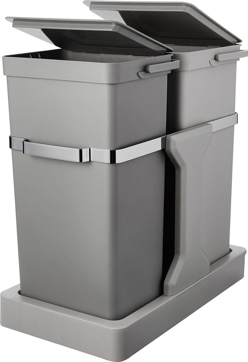 EKO Abfalleimer 15+20l graues Deco -Duo gebaut -in