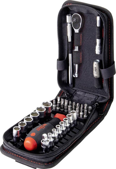 Wiha Steckschlüssel- und Bitsatz 1 4 40-tlg. inkl. Funktionstasche mit Gürtelclip - 44684