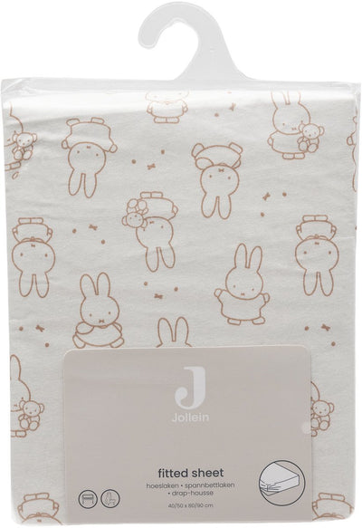 Jollein Spannbetttuch Jersey 40 50x80 90cm Miffy Moments helles Terra