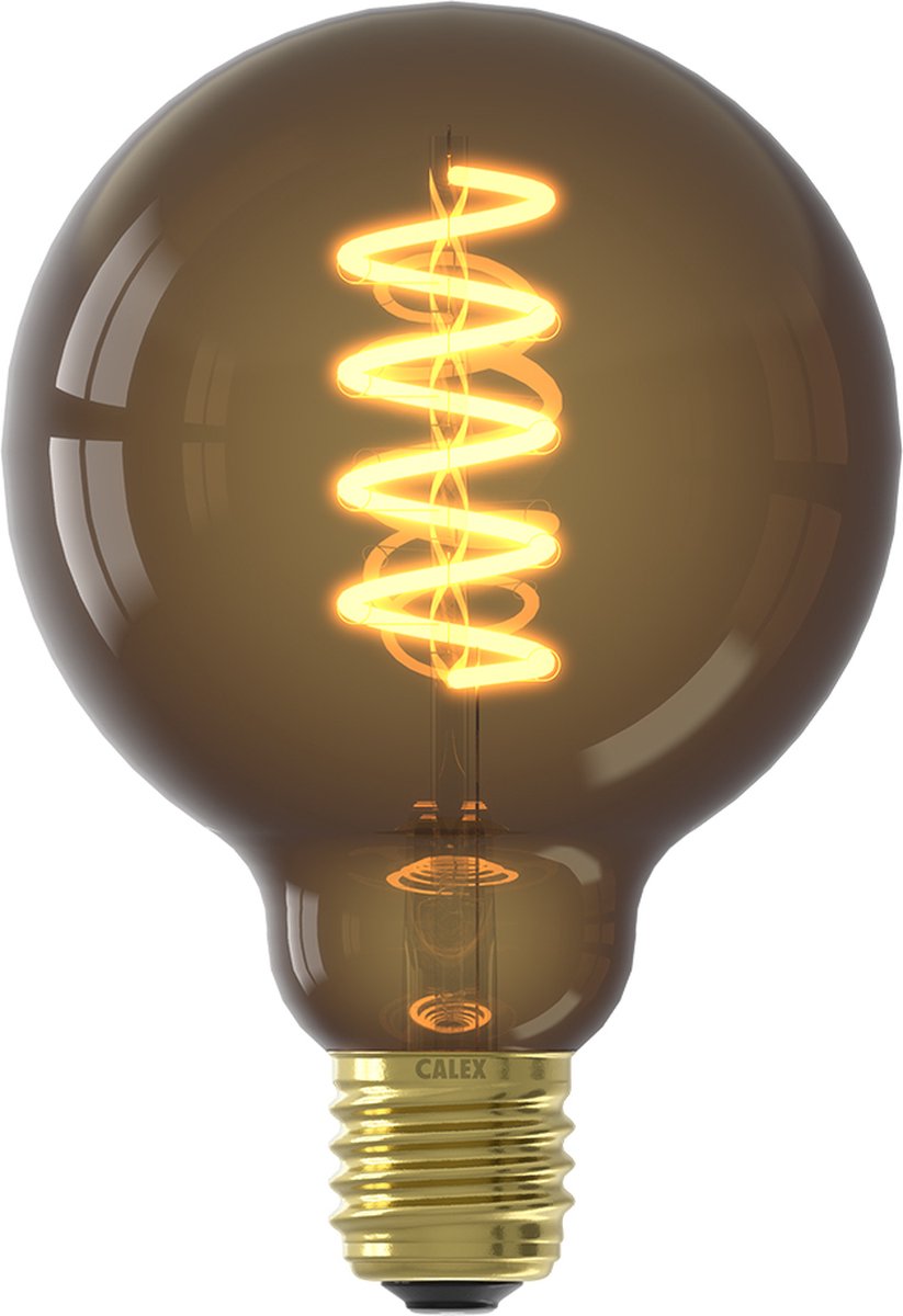 Calex LED-Glühlampe – Kugel 9,5 cm – E27 – natürliche Lichtquelle – dimmbar – warmweißes Licht – 4 W