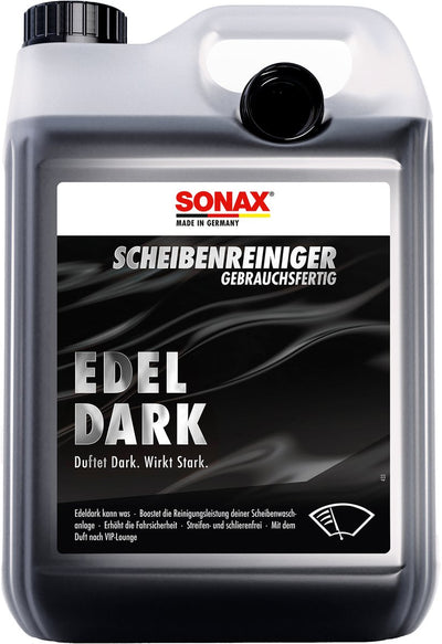 SONAX Fertig-Fensterreiniger Edel Dunkel – Reiniger für Fenster- und Scheinwerferwaschanlagen – klare Sicht – 5l