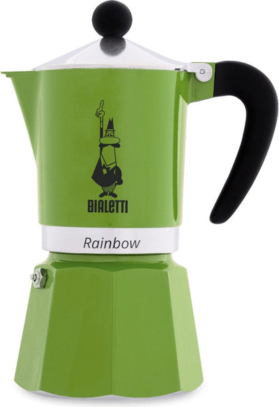 Bialetti Regenbogengrün 6 Tassen – Espressokanne – Aluminium – 270 ml