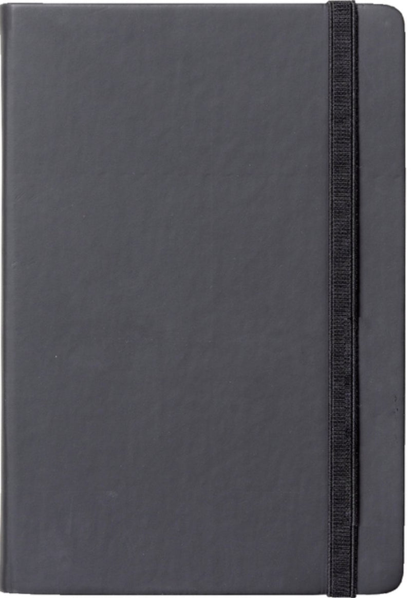 Quantore - Notizbuch - A5 - Schwarz - Hardcover - liniert - 1 Stück