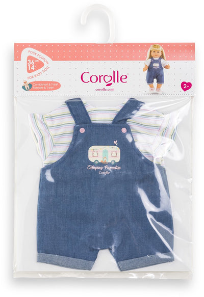 Jeans-Overall für Corolle-Puppen mit T-Shirt, kleiner Entdecker – 36 cm