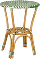 Glimmerdekorationen Mandox Outdoor-Bistrotisch – H66 x ø50 cm – Dunkelgrün, Weiß