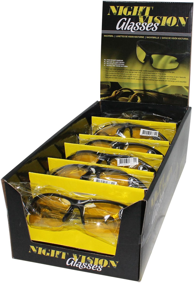 Carpoint Auto „Nachtsicht“ – Sportbrille – Unisex – Gelb Schwarz