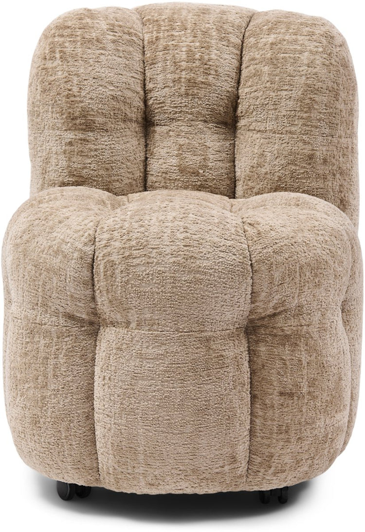 Riviera maison arosa drehbarer Esszimmerstuhl Taupe – Polyester, Buchenholz – Taupe – 77,0 x 66,0 x 91,0 cm