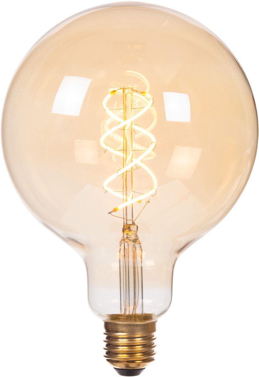 Lucide g125 – Glühlampe – ø 12,5 cm – LED 3 Stepdim (Speicher) – E27 – 1 x 4,9 W 2200 K – Bernstein