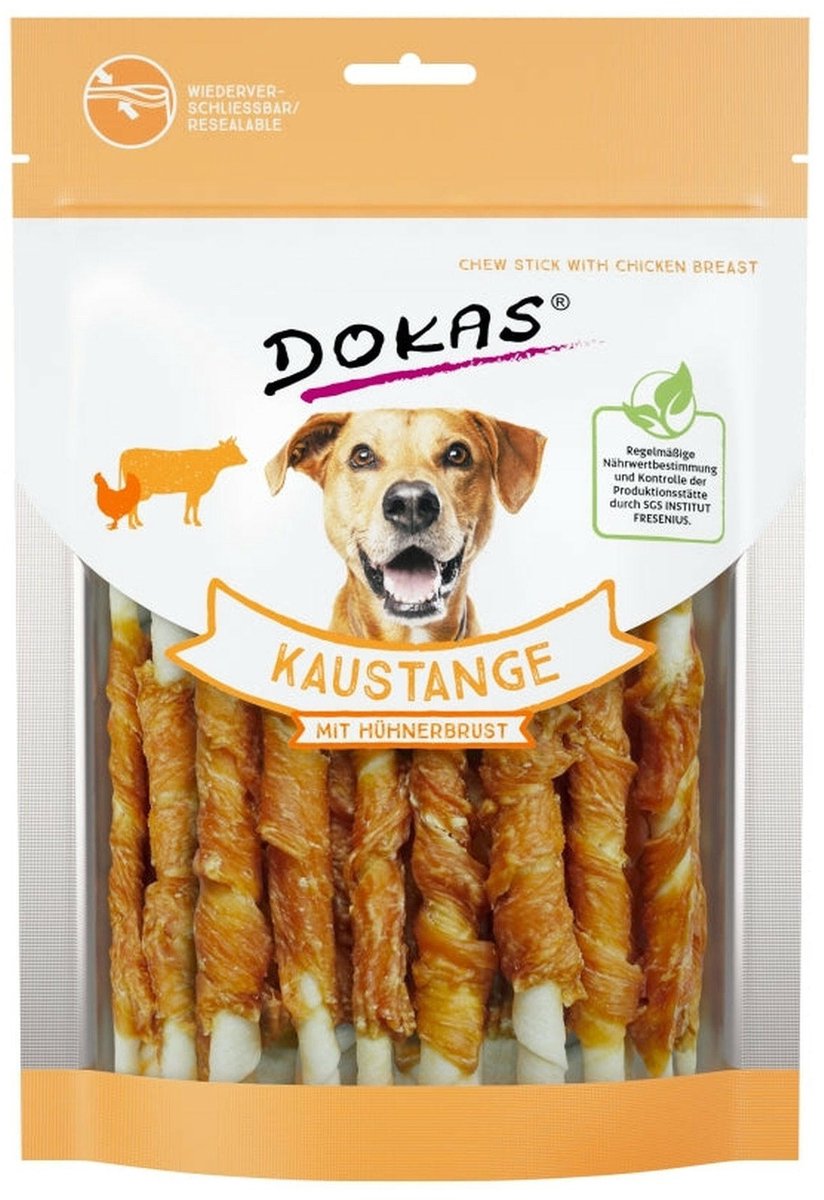Dokas Hundesnack Kaustick mit Hähnchenfilet - 200g