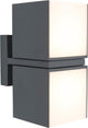 Lutec Cuba – Außenwandleuchte – 2 drehbare Lichtköpfe – Aluminiumhalterung – LED – 1000 Lumen – 3000 K warmweißes Licht – Dunkelgrau