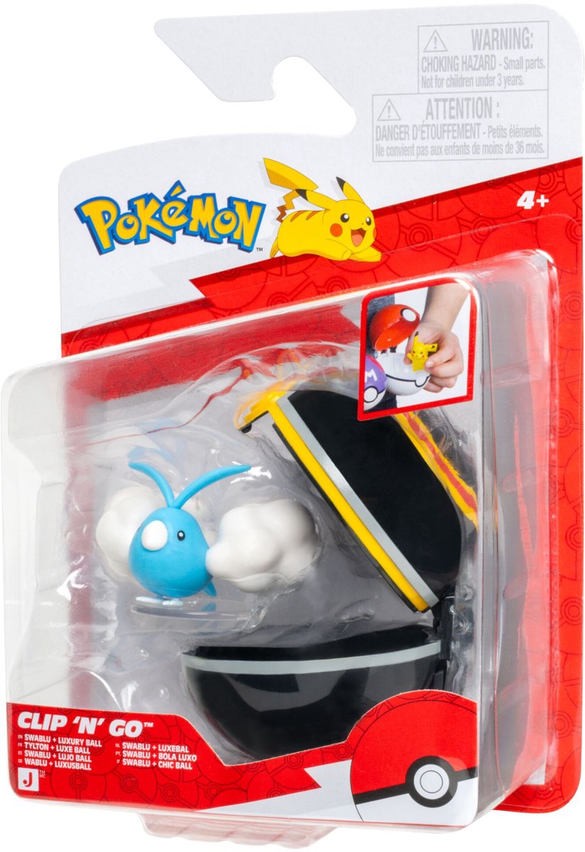 Pokémon - Clip 'n' Go - Swablu mit Luxusball