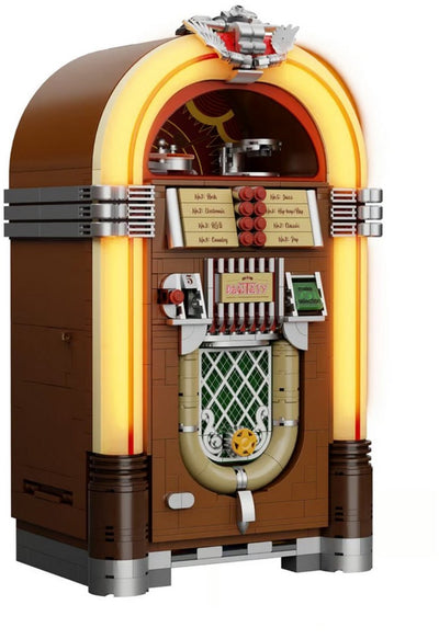 Pantasy 85020 Classi Retro-Jukebox-Baukasten | Mega Icons Creator Modellbau | Konsole, Computerbau, Lernspielzeug, Bausätze für Erwachsene und Kinder | Diy Expert Spieluhr passend für Lego | Bausatz mit 1273 Bausteinen