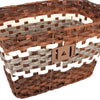 Geflochtener Weidenräderbasket Volare L 36 x 27 x 21 cm - dunkelbraun